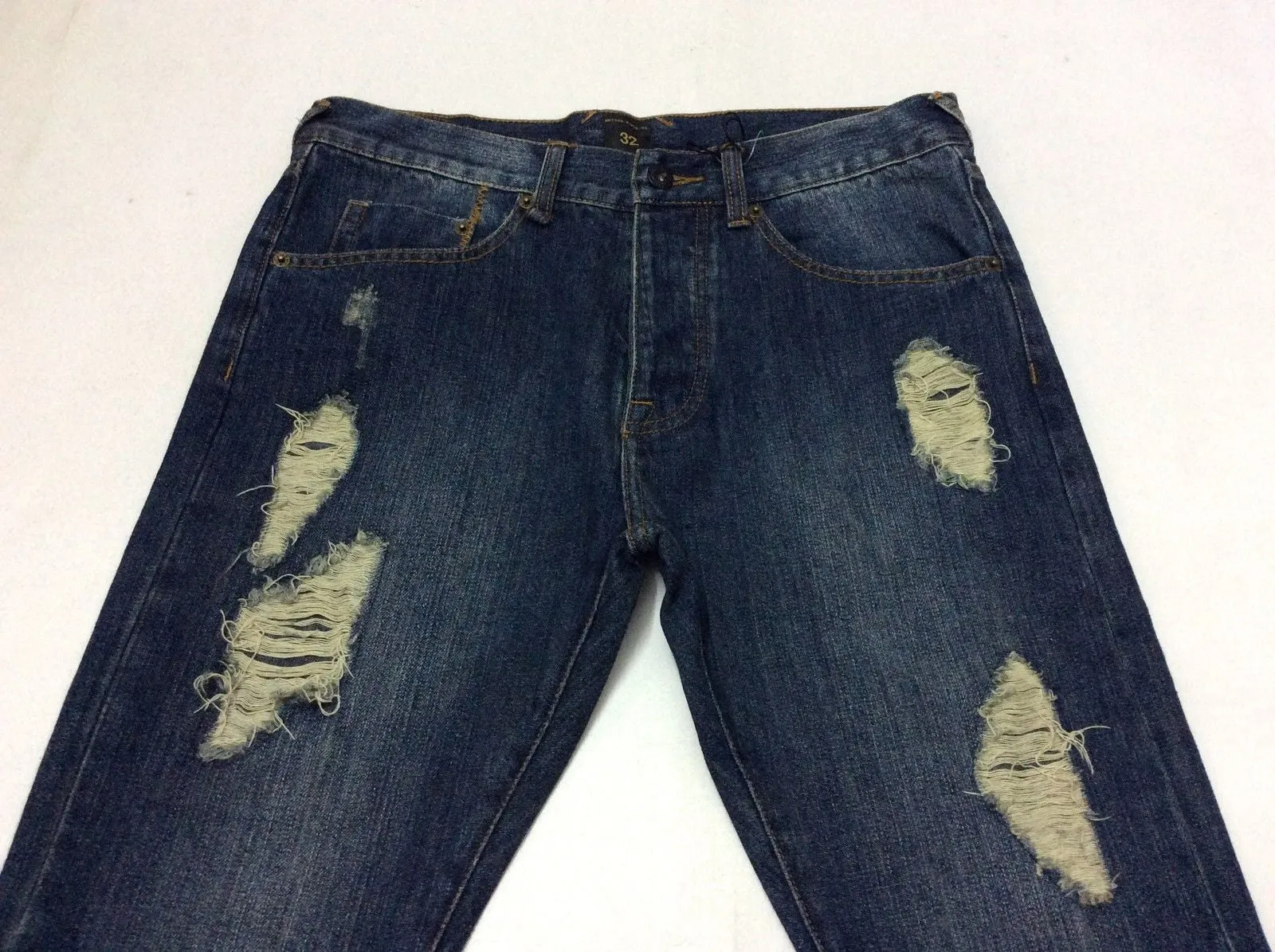 10 Deep Damage Slim Slim Dark Repair Denim Jean Style # (41TD2021)