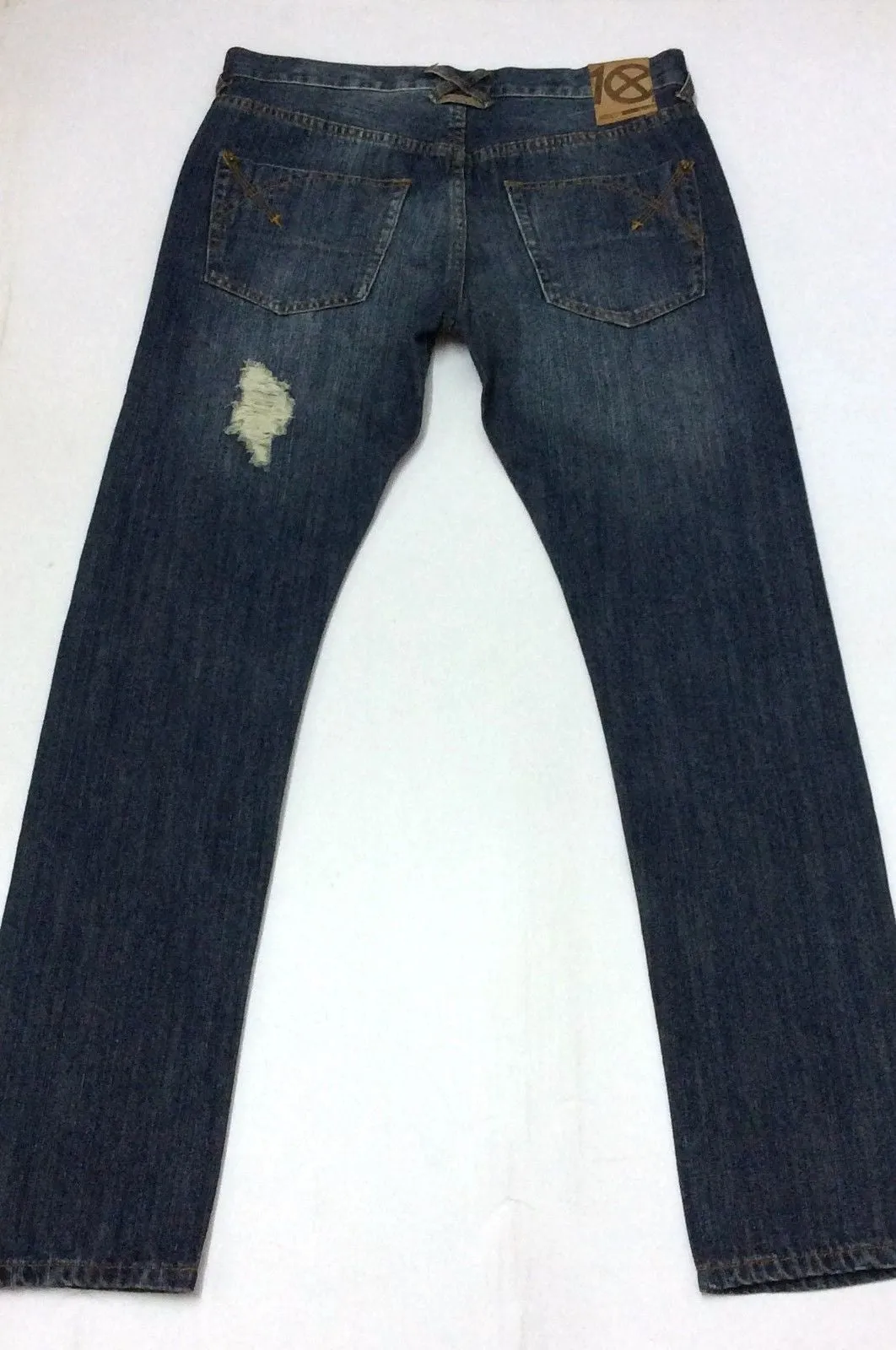 10 Deep Damage Slim Slim Dark Repair Denim Jean Style # (41TD2021)