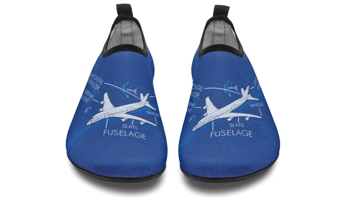 Airplane Diagram Aqua Barefoot Shoes