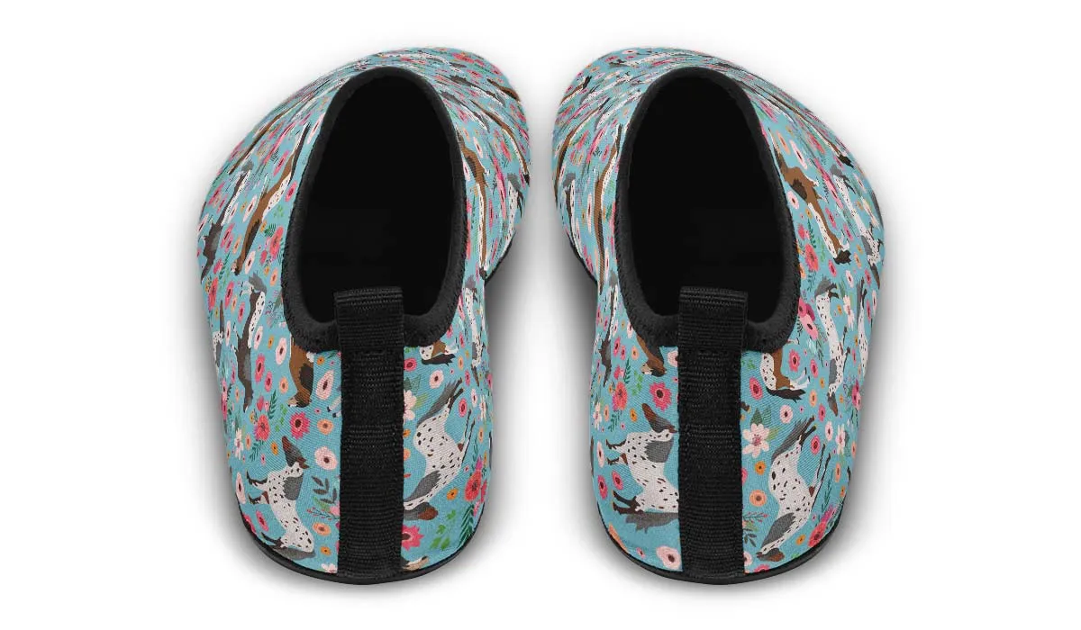 Appaloosa Horse Flower Aqua Barefoot Shoes