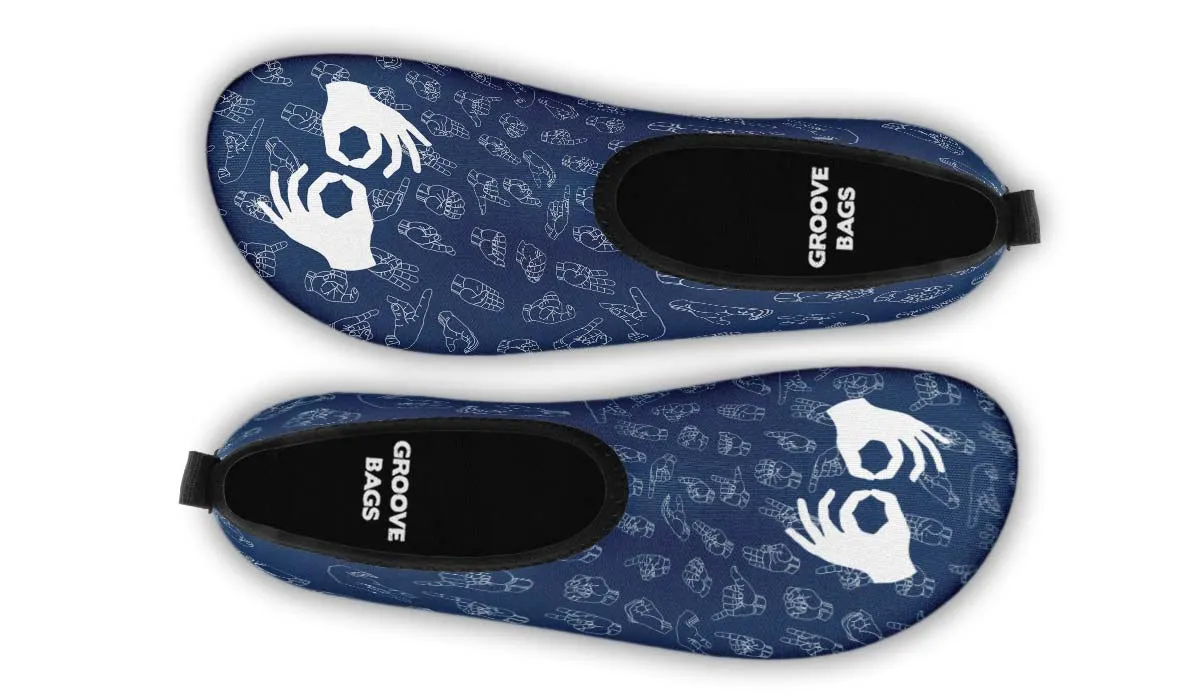 ASL Interpreter Aqua Barefoot Shoes