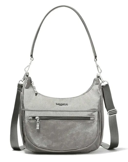 Baggallini Modern Pocket Half Moon Bag Stirling Shimmer