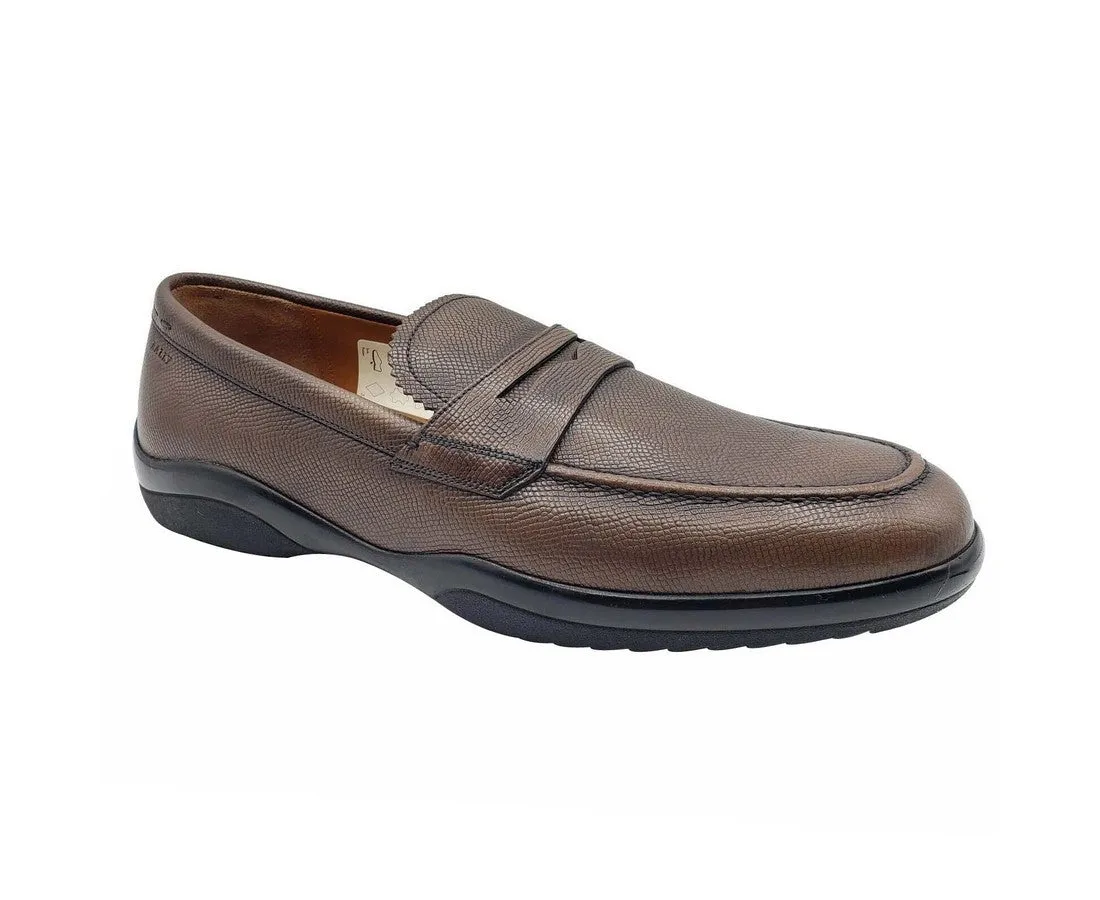 Bally Men's Brown Micson Leather Slip On Loafer Dress Shoes