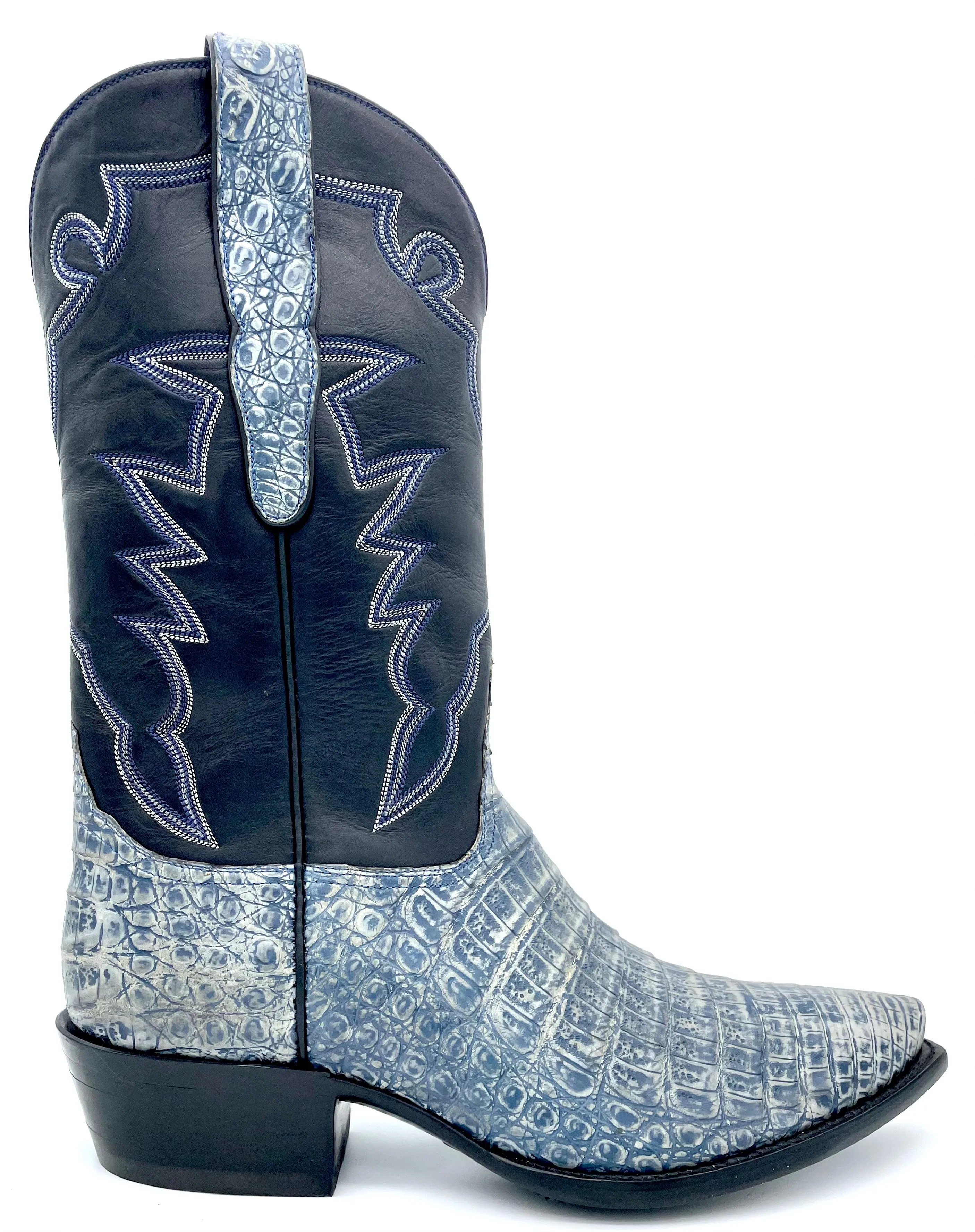 Blue Crocodile Stitch Tres Outlaws Men's Classic 367