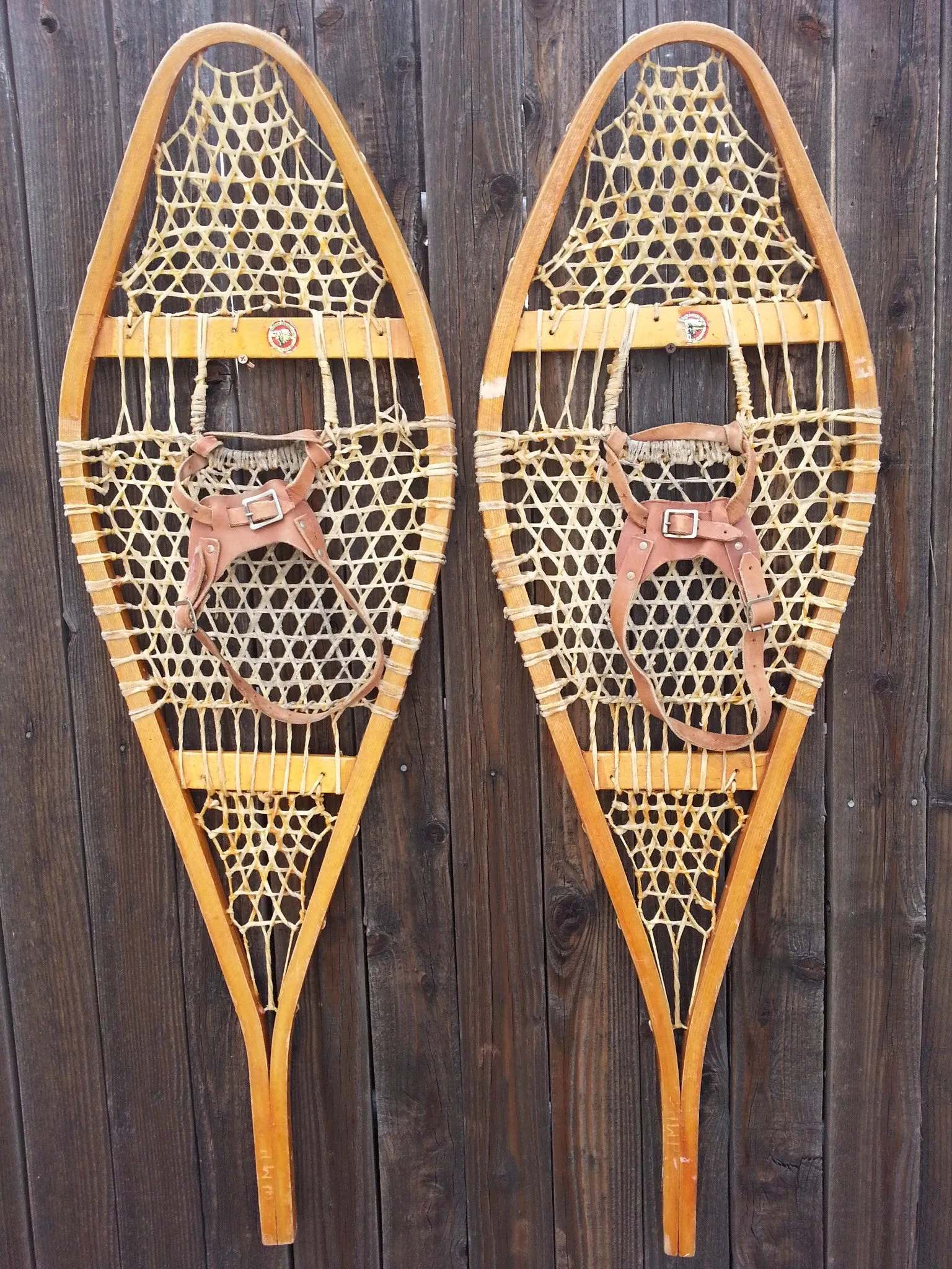 Canadian Vintage Snowshoes with fine weave