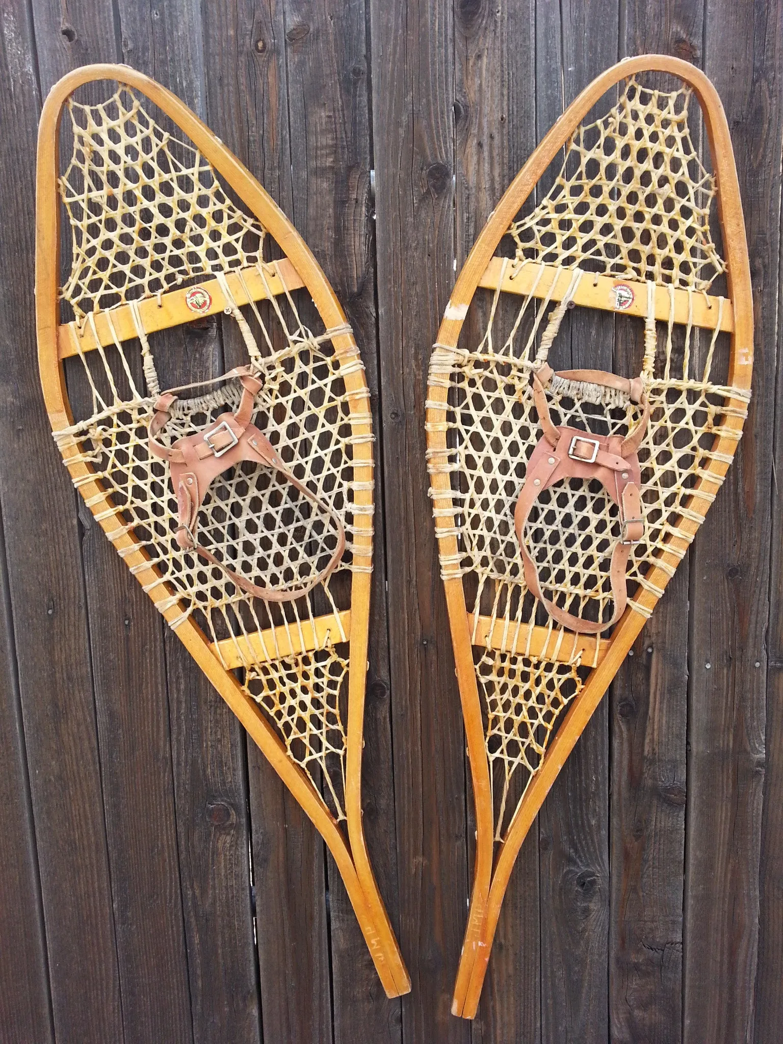 Canadian Vintage Snowshoes with fine weave