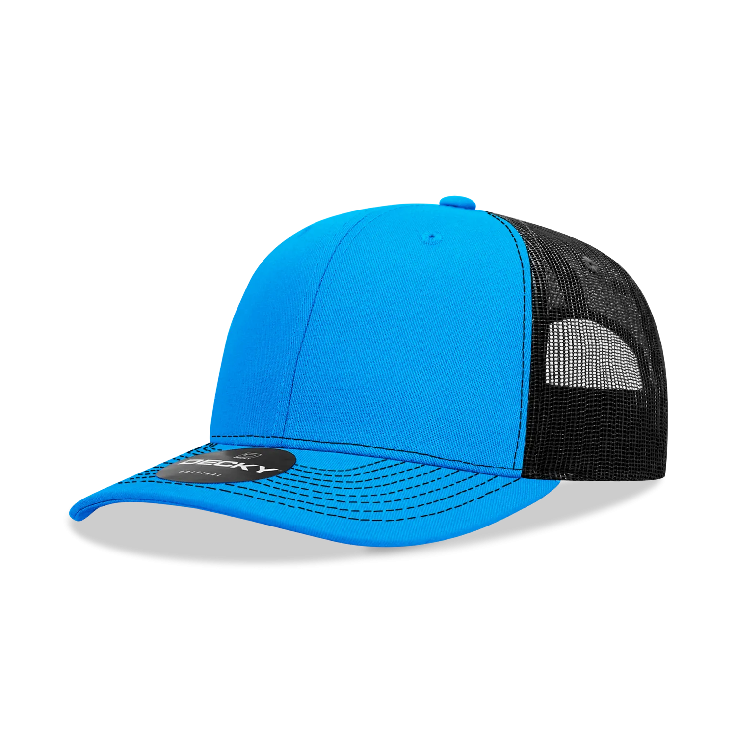 Decky 6031 - 6 Panel Mid Profile Structured Contra-Stitch Trucker Hat (Colors 2 of 2)