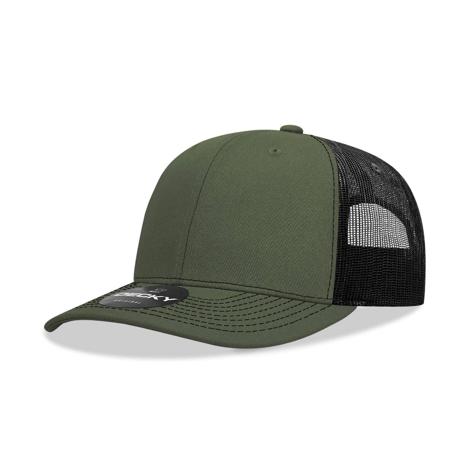 Decky 6031 - 6 Panel Mid Profile Structured Contra-Stitch Trucker Hat (Colors 2 of 2)