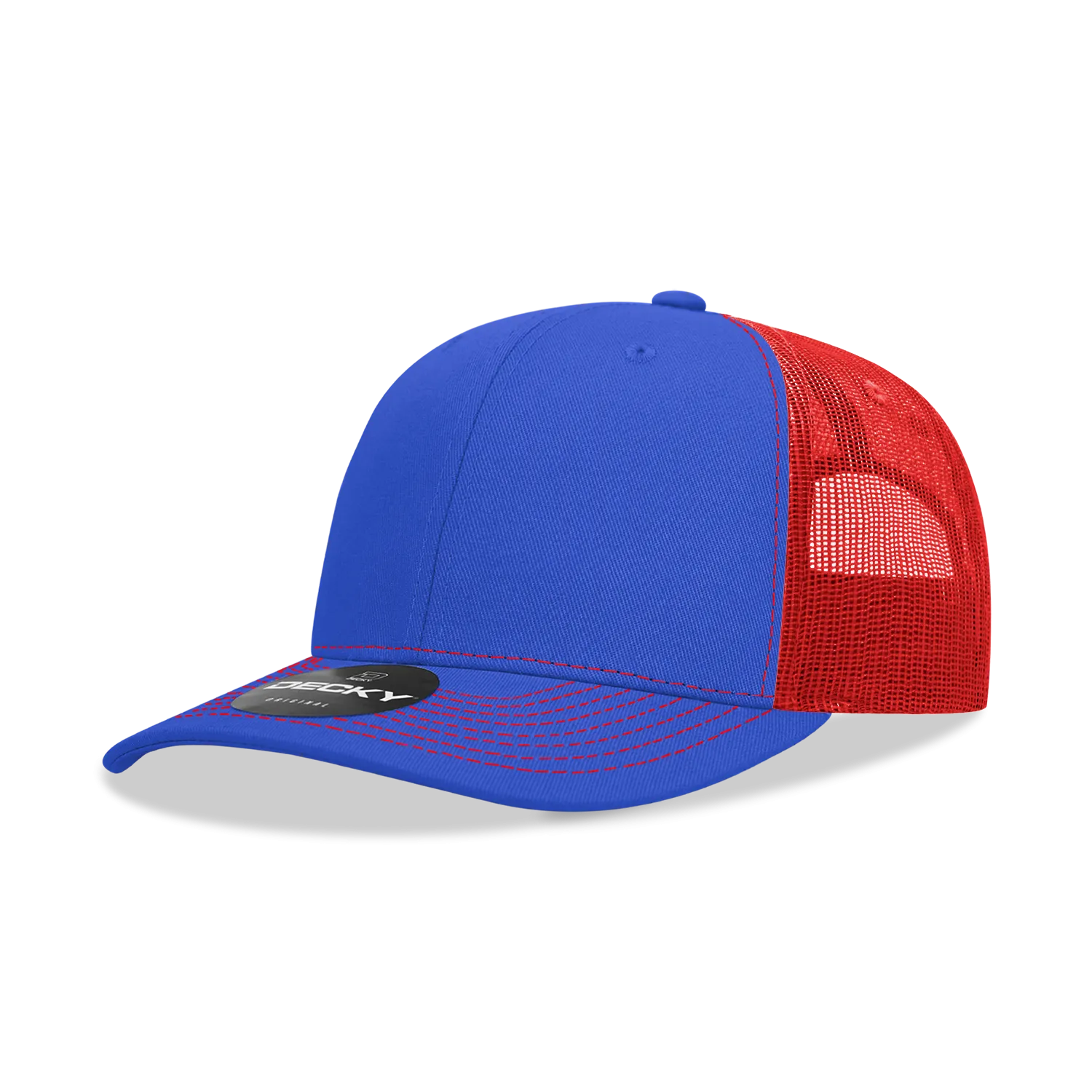 Decky 6031 - 6 Panel Mid Profile Structured Contra-Stitch Trucker Hat (Colors 2 of 2)