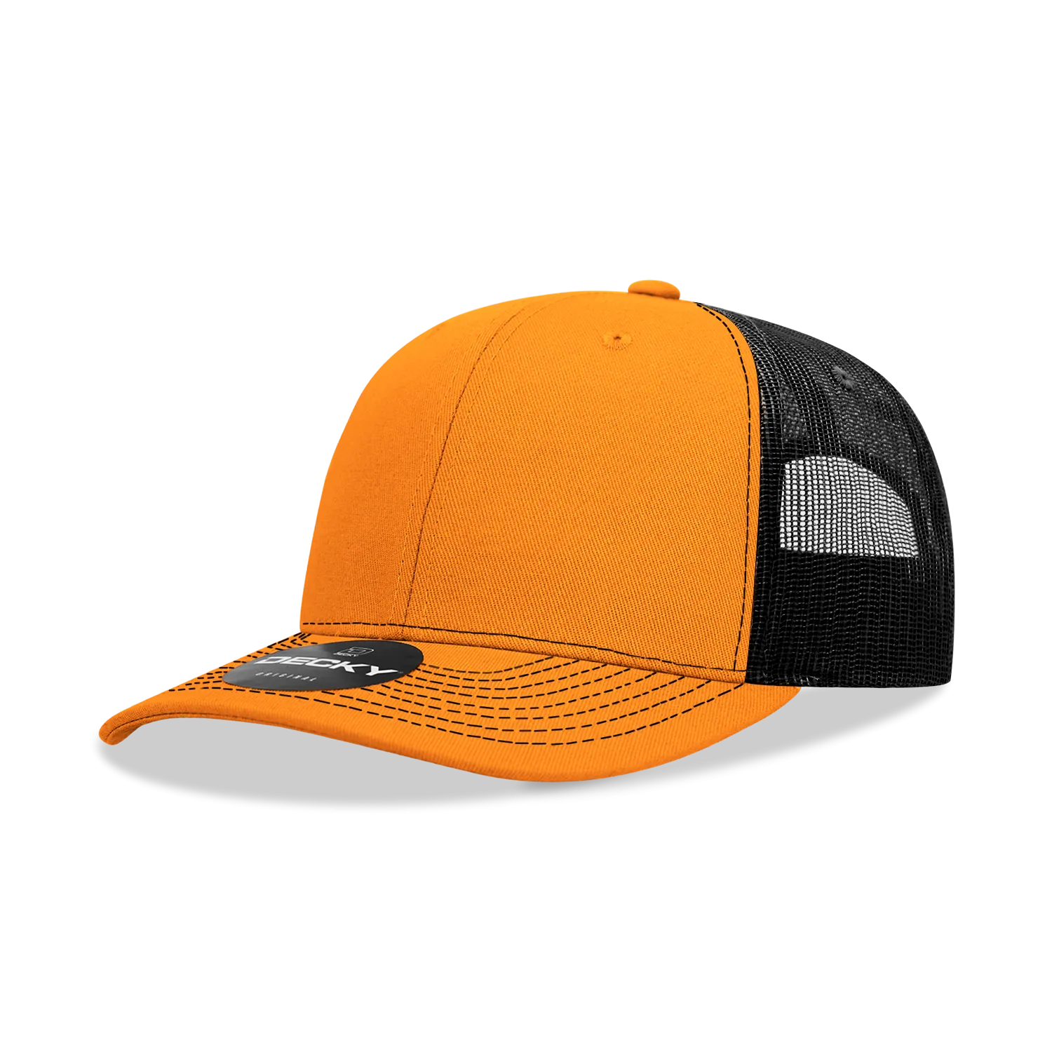 Decky 6031 - 6 Panel Mid Profile Structured Contra-Stitch Trucker Hat (Colors 2 of 2)