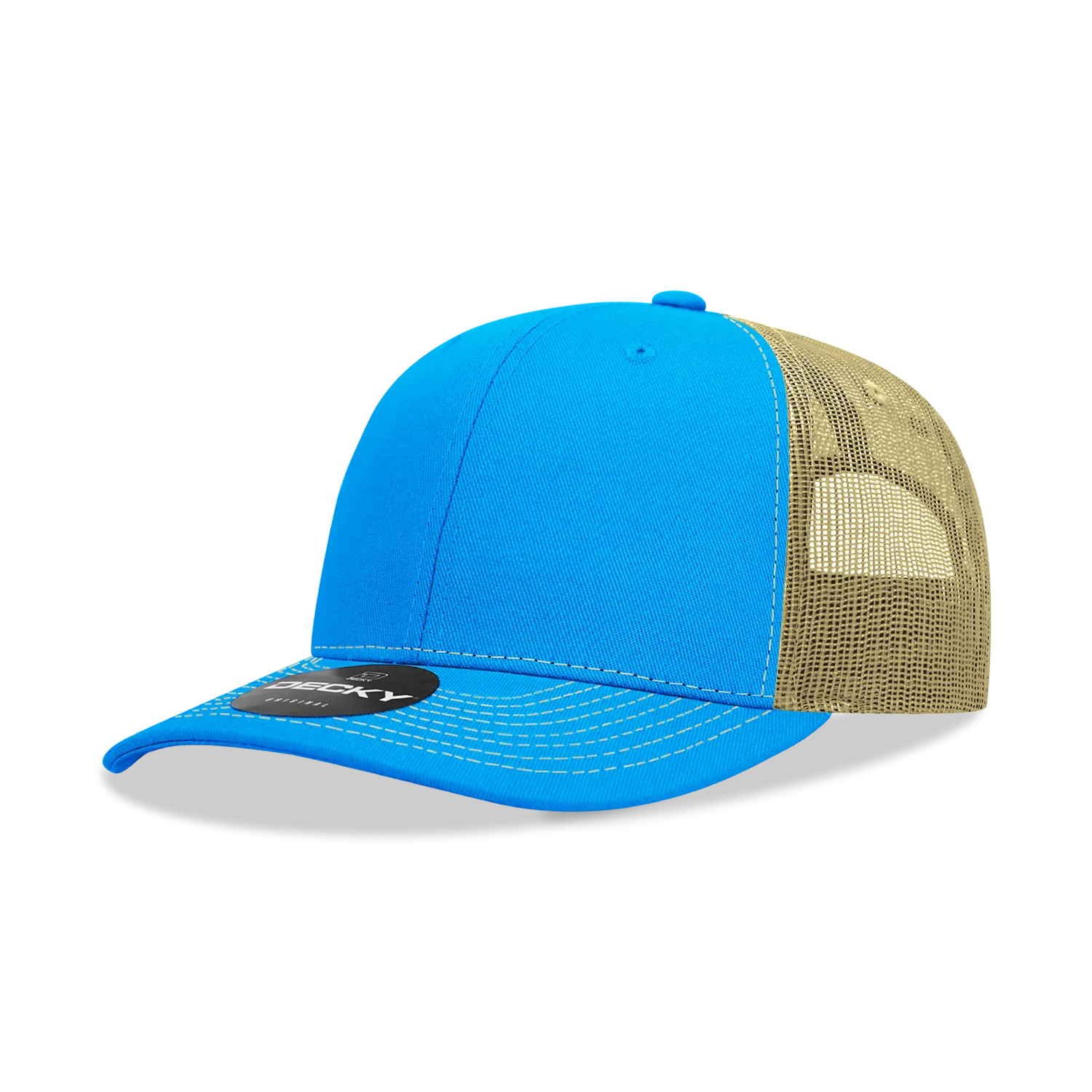 Decky 6031 - 6 Panel Mid Profile Structured Contra-Stitch Trucker Hat (Colors 2 of 2)