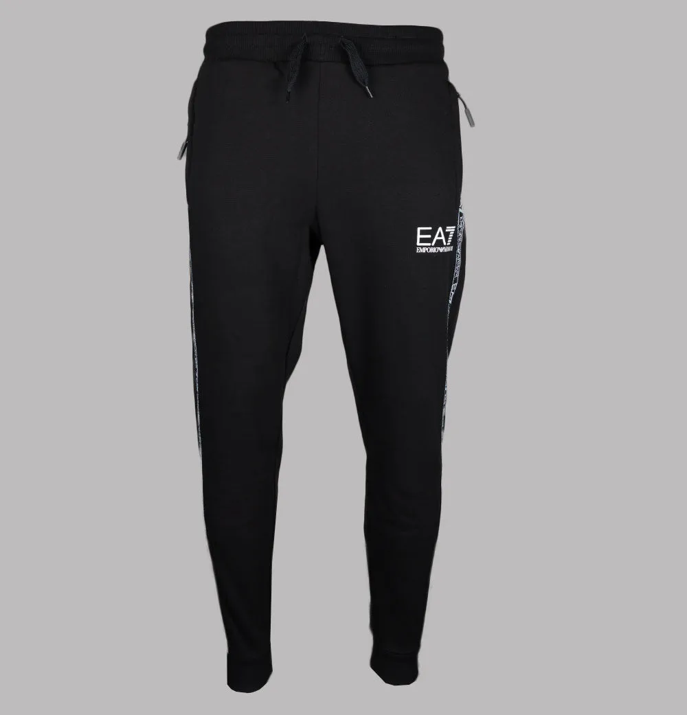 EA7 Athletic Colour Block Taping Joggers Black