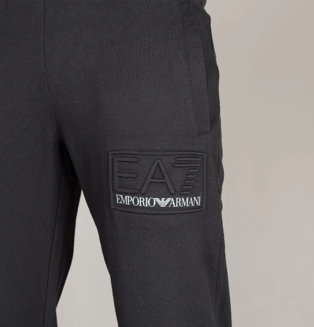 EA7 Bold Raised Logo Joggers Black