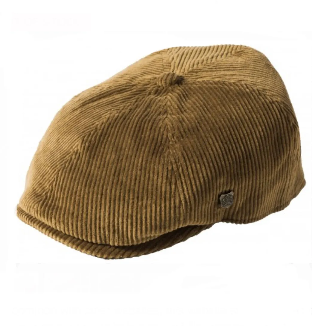 Failsworth - Hudson Cord Cap - 6 panel - Peaky Blinder - Cotton Corduroy - Fawn