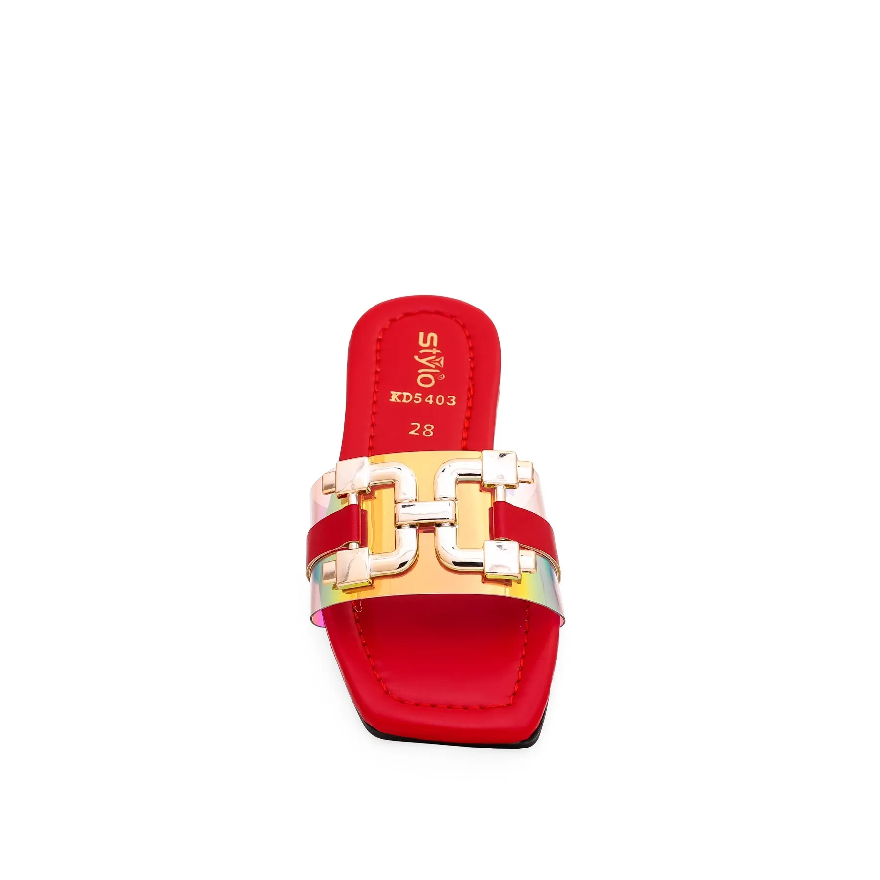 Girls Red Formal Slipper KD5403