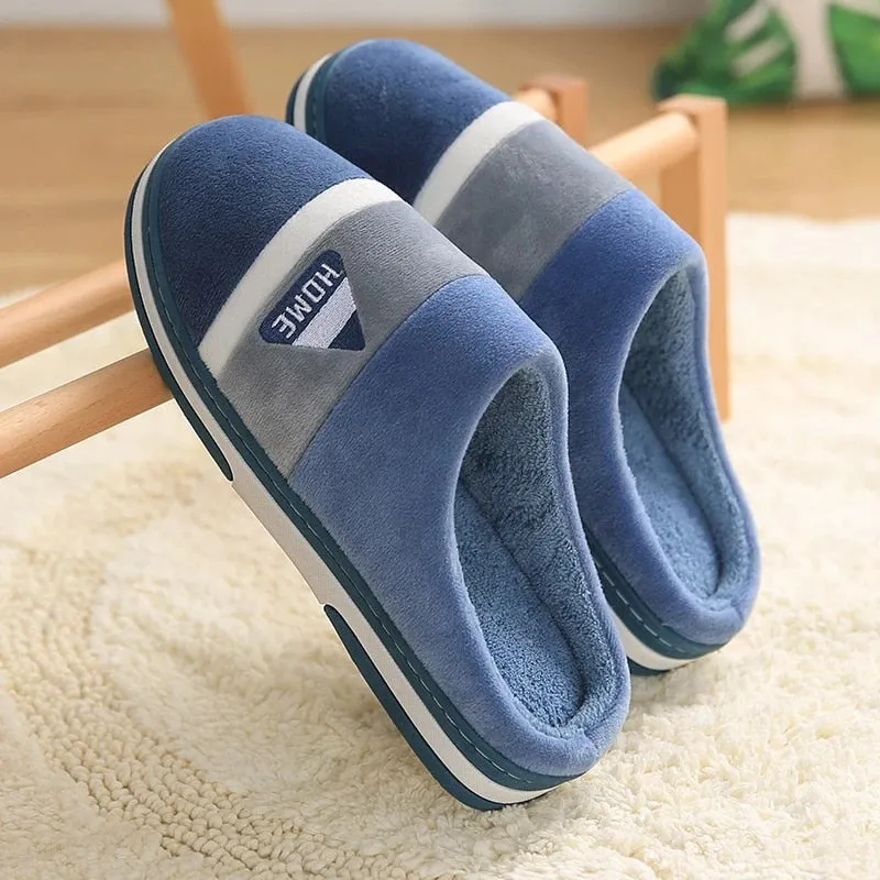 Groovywish Velvet Fur Men Indoor Slippers Cushion Winter Shoes