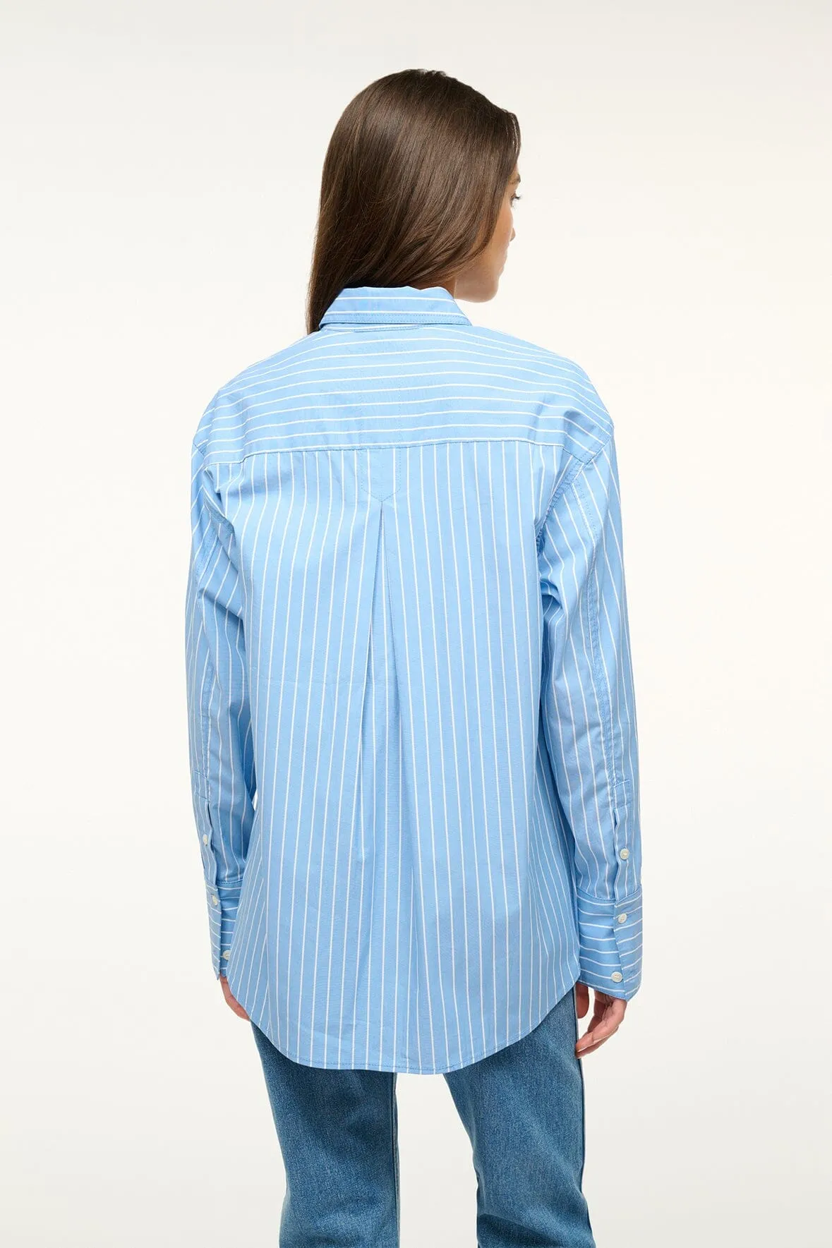 KELLY SHIRT | AZURE PINSTRIPE