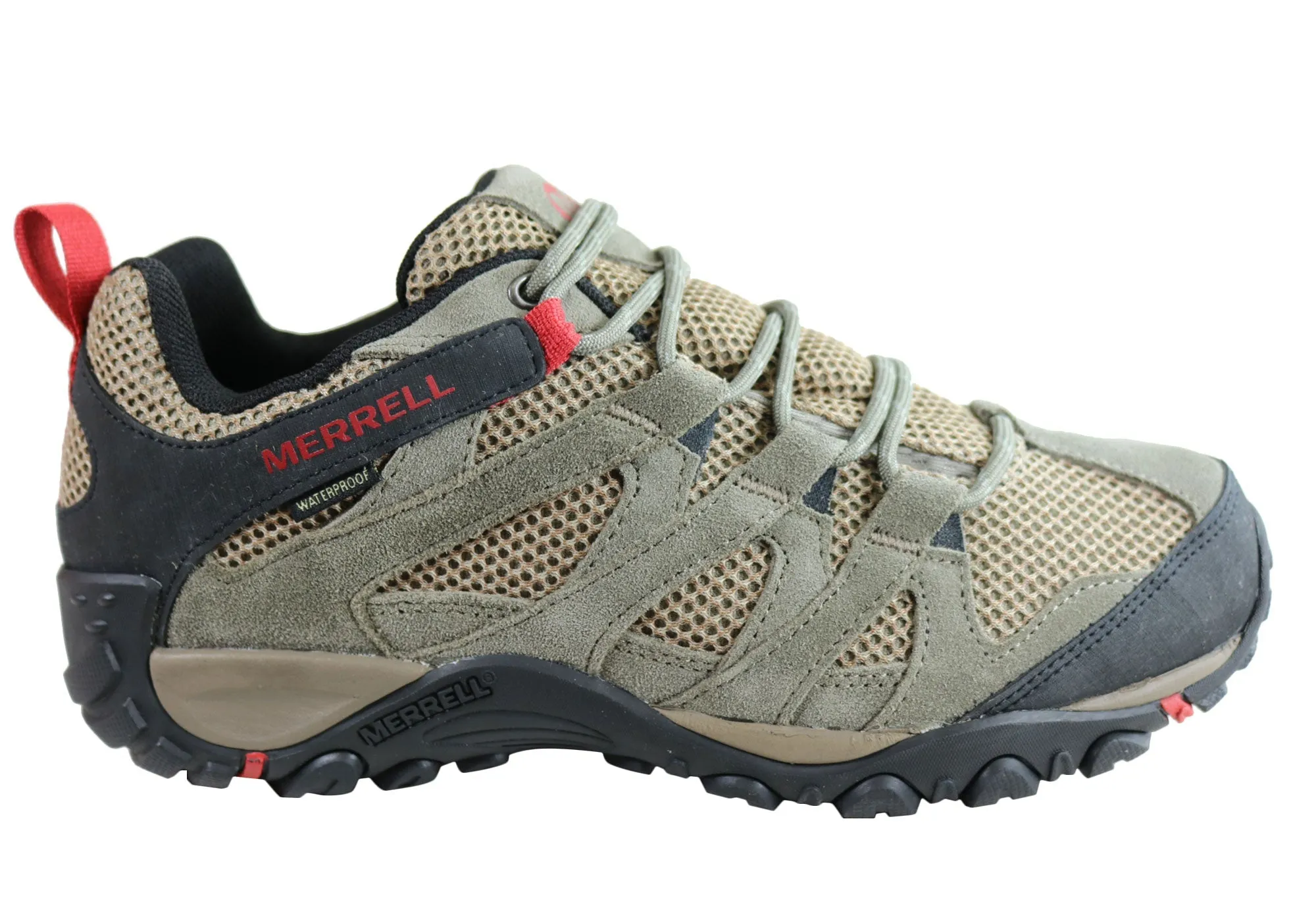 Merrell Mens Alverstone Waterproof Comfortable Leather Hiking Shoes