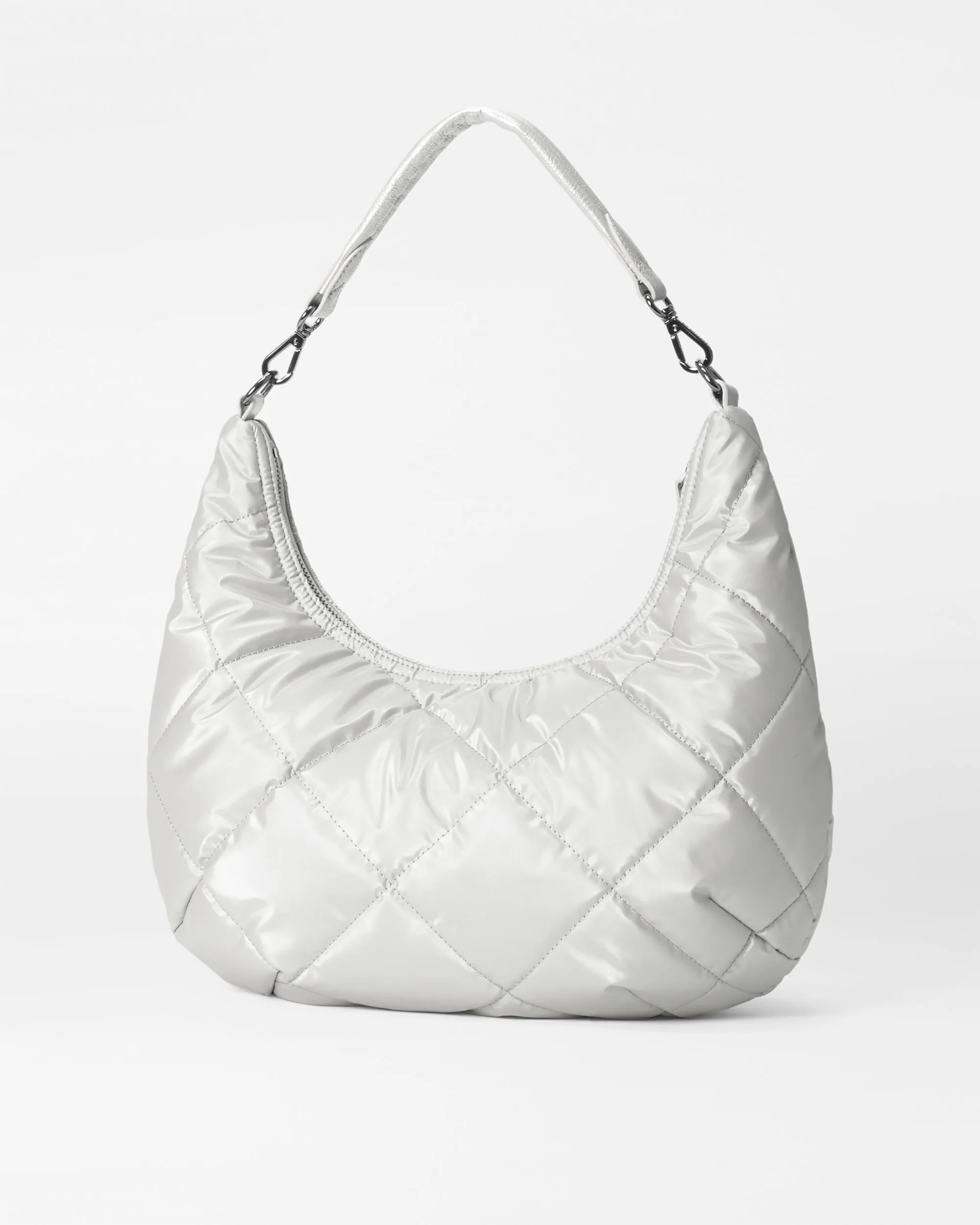 Oyster Metallic Madison Shoulder Bag