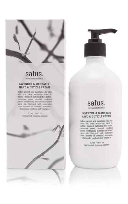 SALUS LAVENDER & MANDARIN HAND & CUTICLE CREAM 500ML