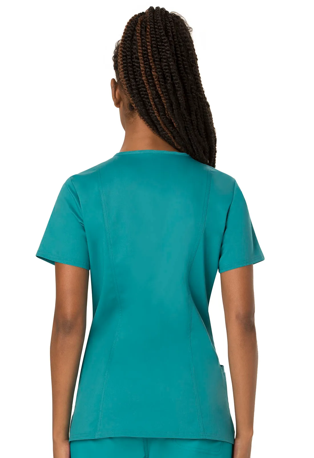 Scrub Top - Cherokee WW Women's Revolution V-Neck Top - Teal Blue, WW620